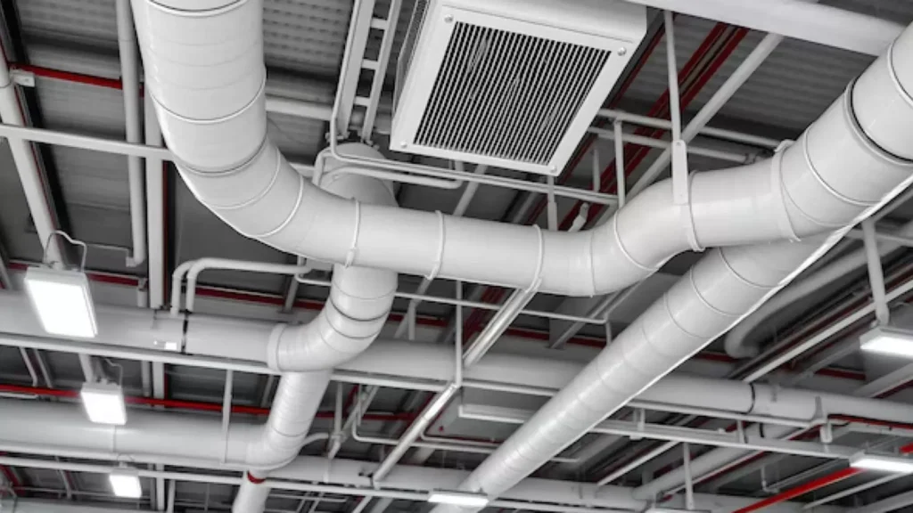 HVAC ductwork and ventilation distribution system
