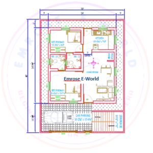 West Facing Residential Plan