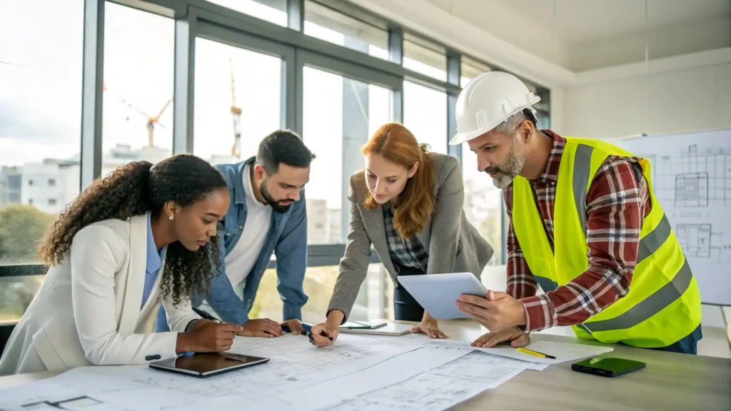 Deputed engineers working with a client project team