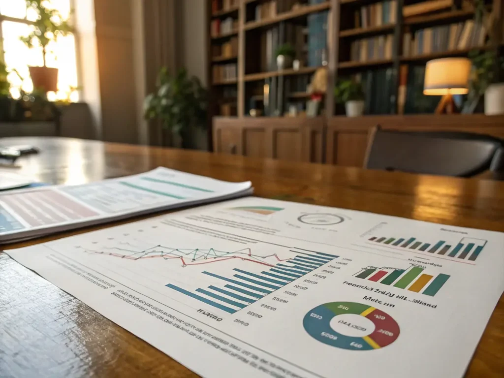 Financial reporting statements and performance charts